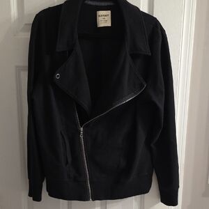 Old Navy Women's Black Leather Jacket